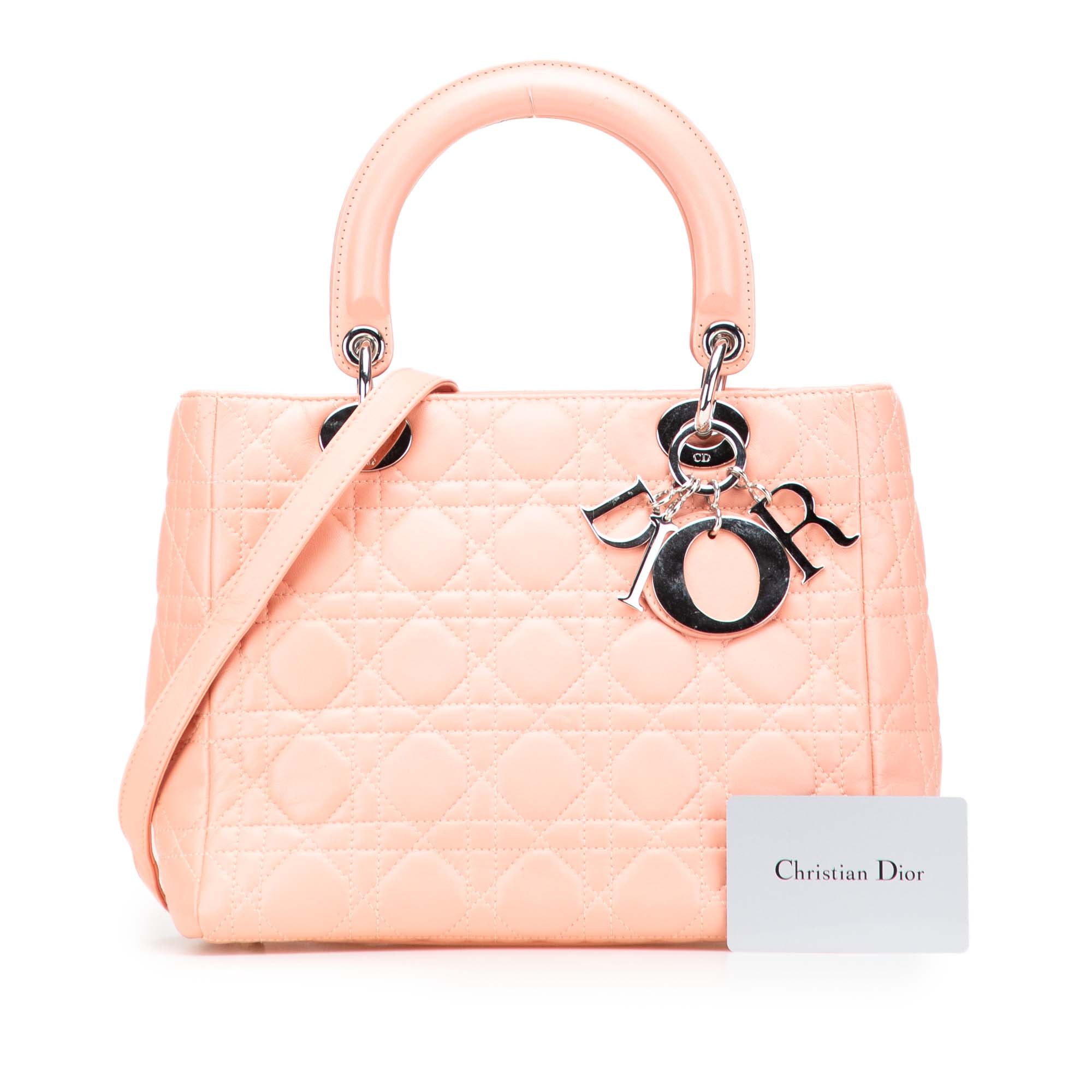 Medium Lambskin Cannage Lady Dior