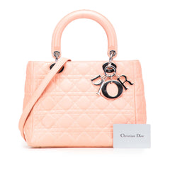 Medium Lambskin Cannage Lady Dior