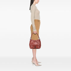 Intrecciato Trimmed Nappa Top Handle Bag