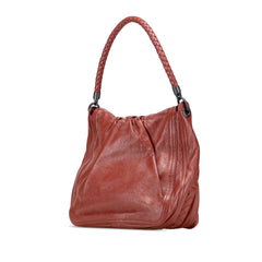 Intrecciato Trimmed Nappa Top Handle Bag