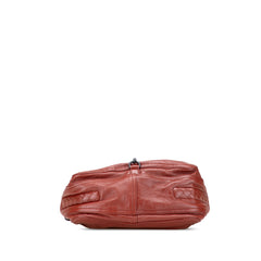 Intrecciato Trimmed Nappa Top Handle Bag