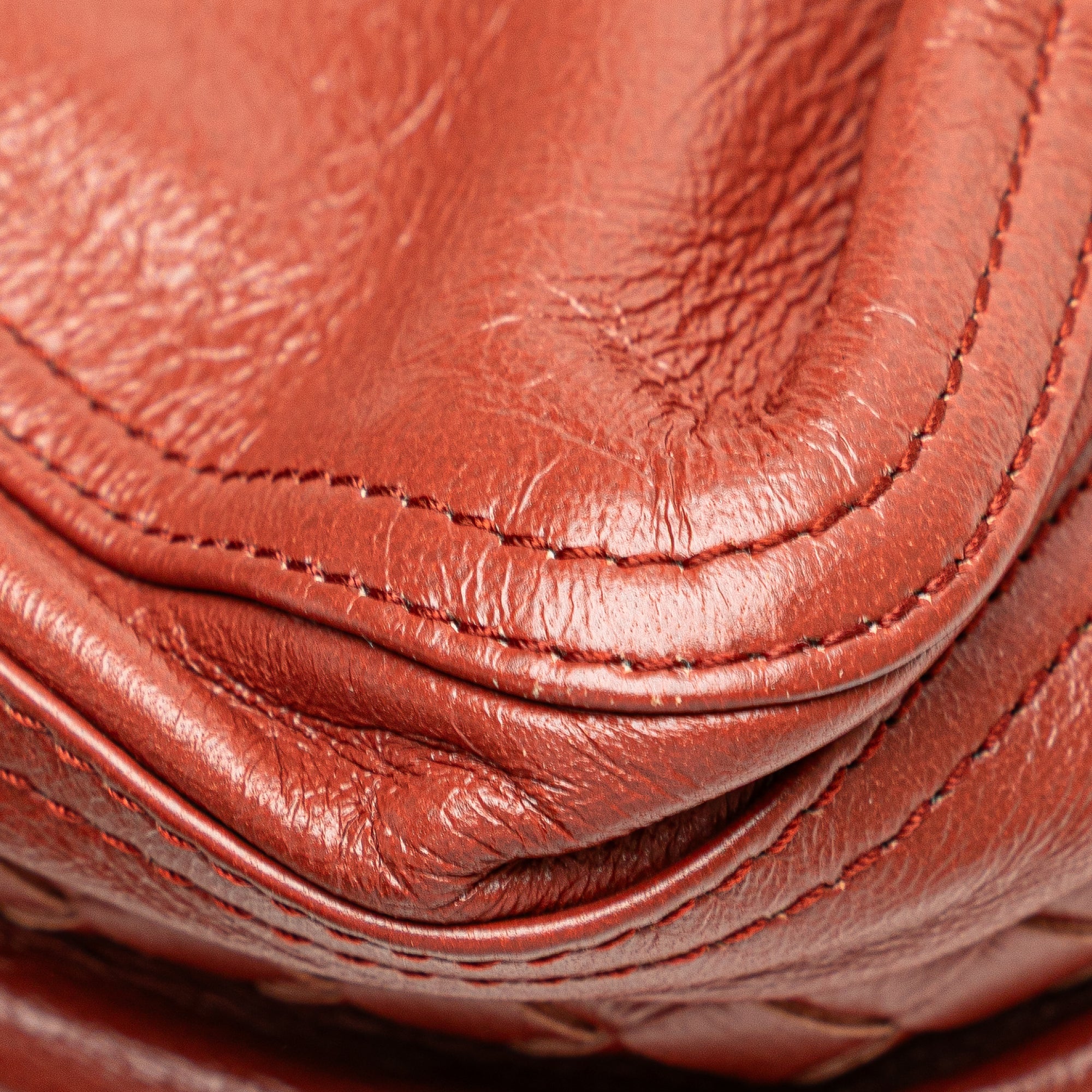 Intrecciato Trimmed Nappa Top Handle Bag