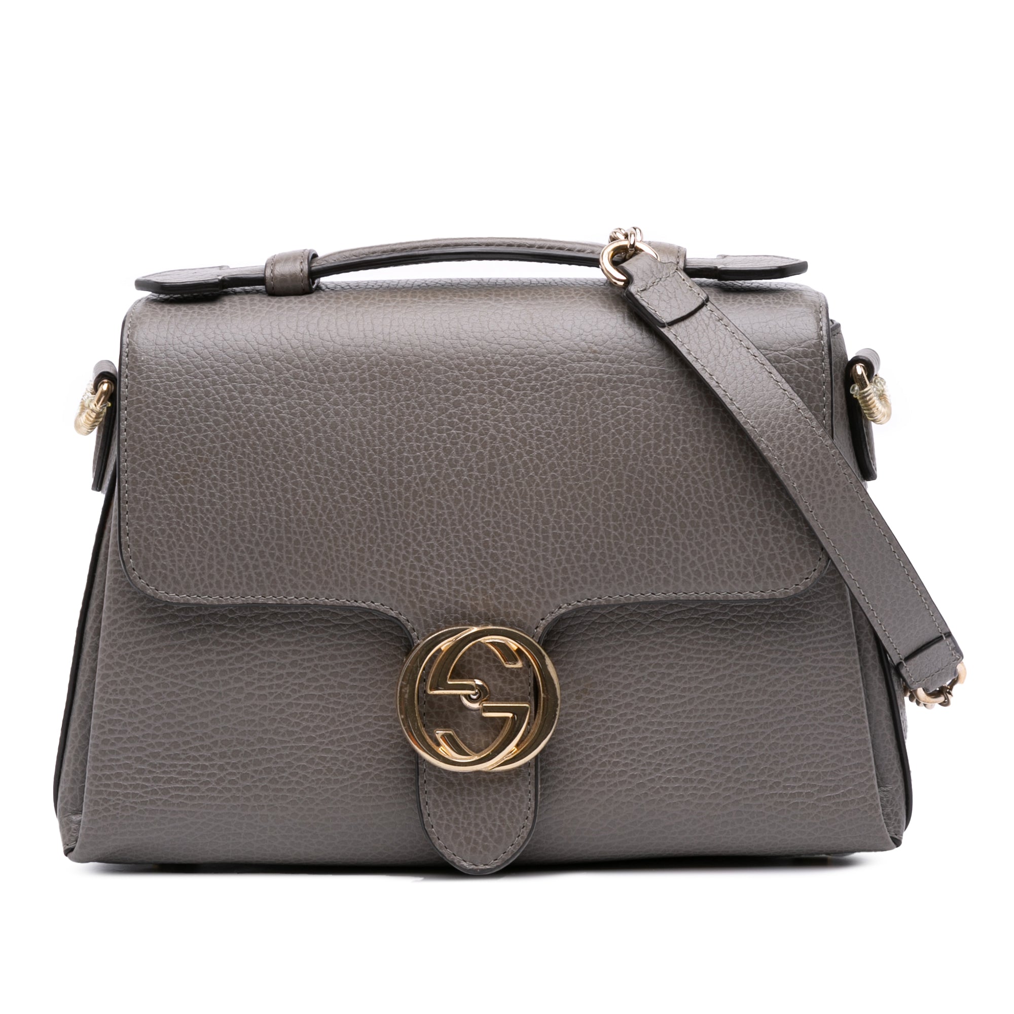 Small Dollar Calf Interlocking G Top Handle