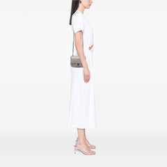 Mini Square Classic Chevron Iridescent Calfskin Single Flap