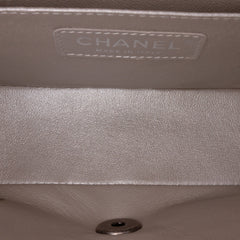 Mini Square Classic Chevron Iridescent Calfskin Single Flap