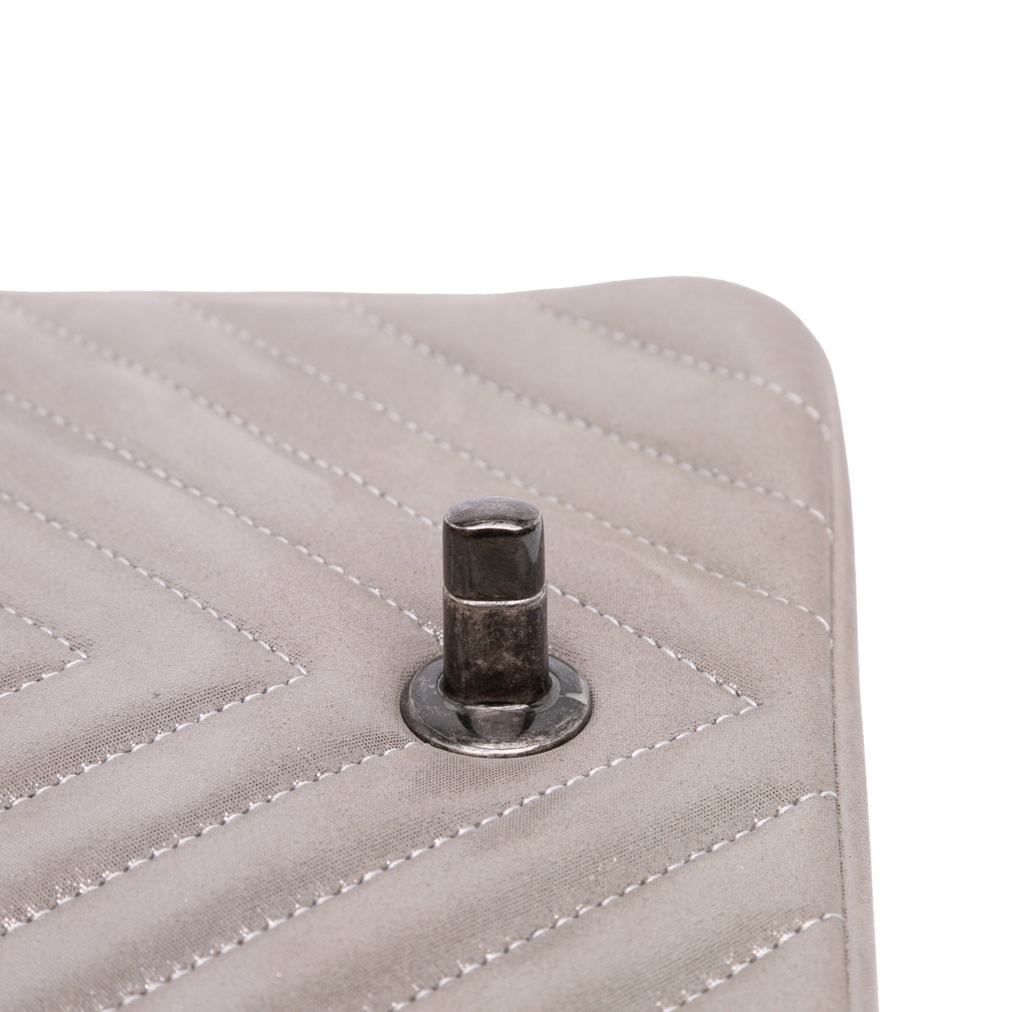 Mini Square Classic Chevron Iridescent Calfskin Single Flap