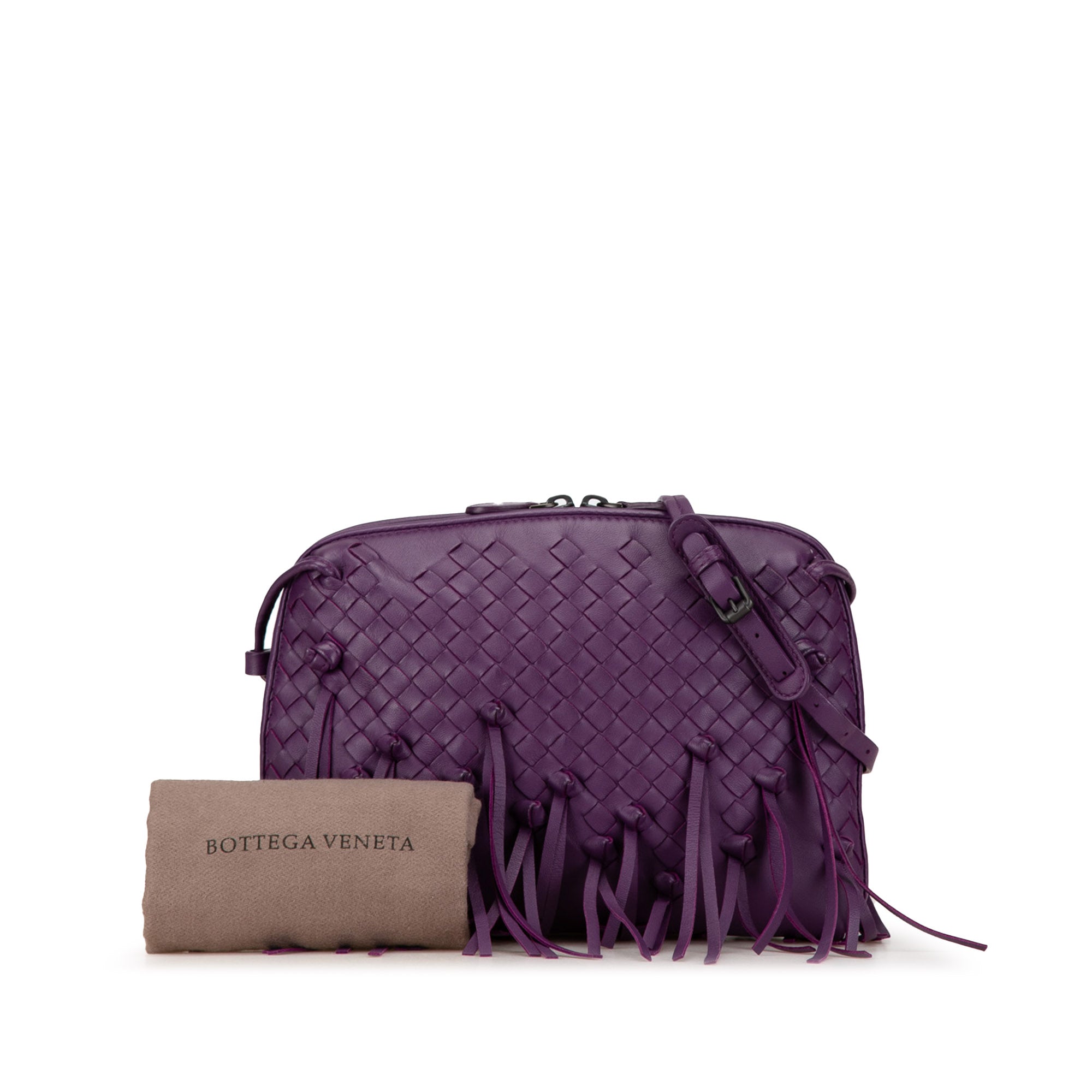 Intrecciato Fringe Nodini Crossbody