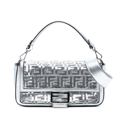 Nicki Minaj Medium Sequined PVC FF 1974 Baguette Satchel