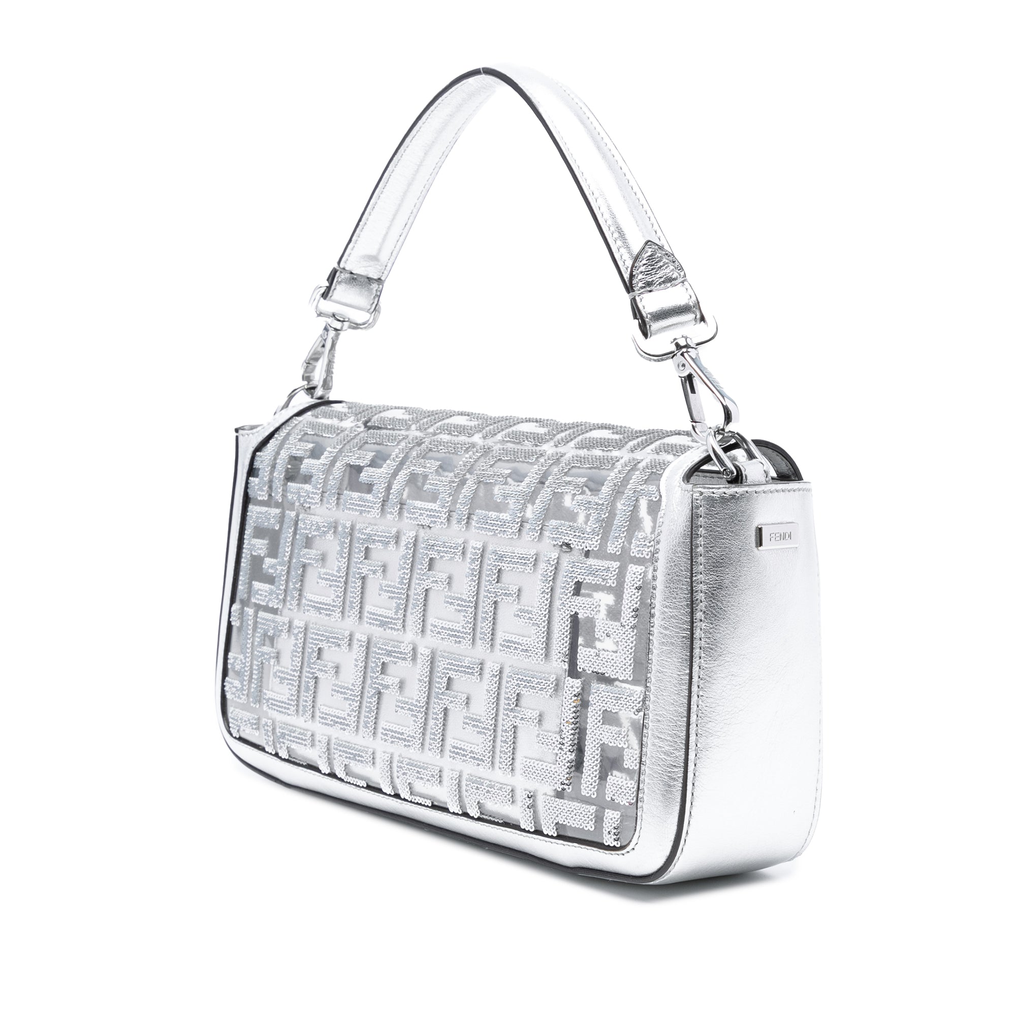 Nicki Minaj Medium Sequined PVC FF 1974 Baguette Satchel