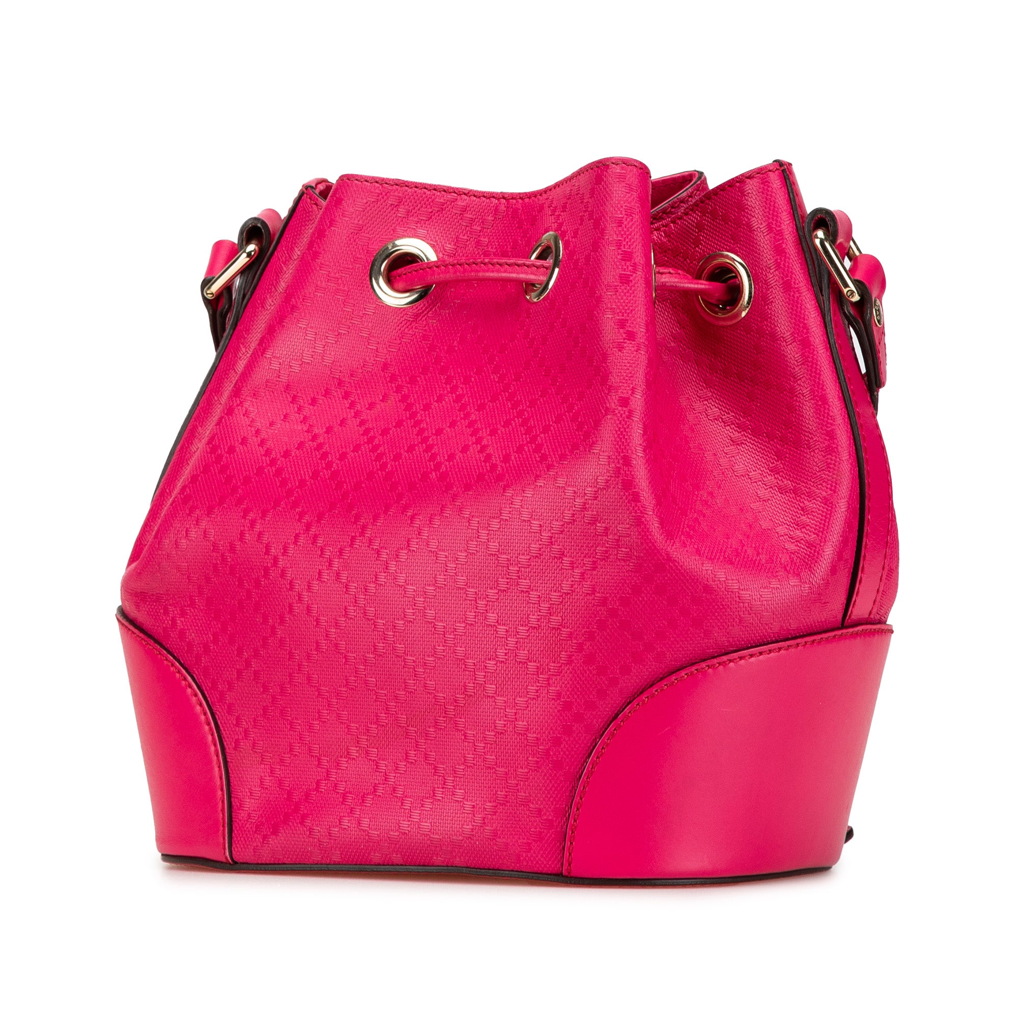 Diamante Leather Bright Bucket Bag