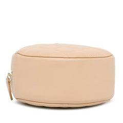 Quilted Calfskin Pearl Round Clutch With Chain_3