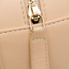 Quilted Calfskin Pearl Round Clutch With Chain_7