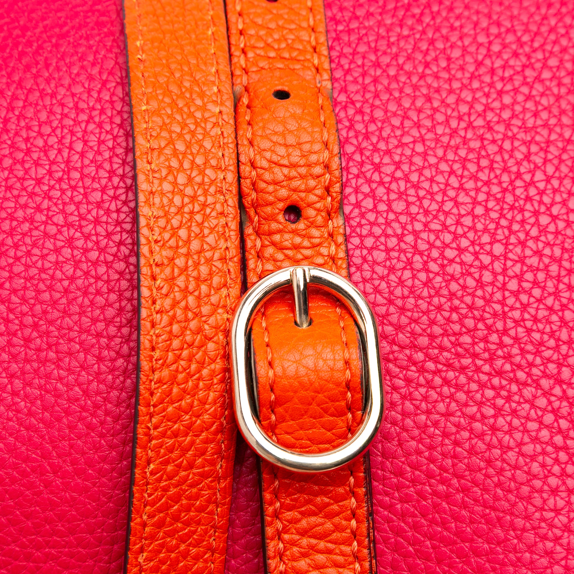 Medium Bicolor Calfskin Bamboo Shopper Satchel