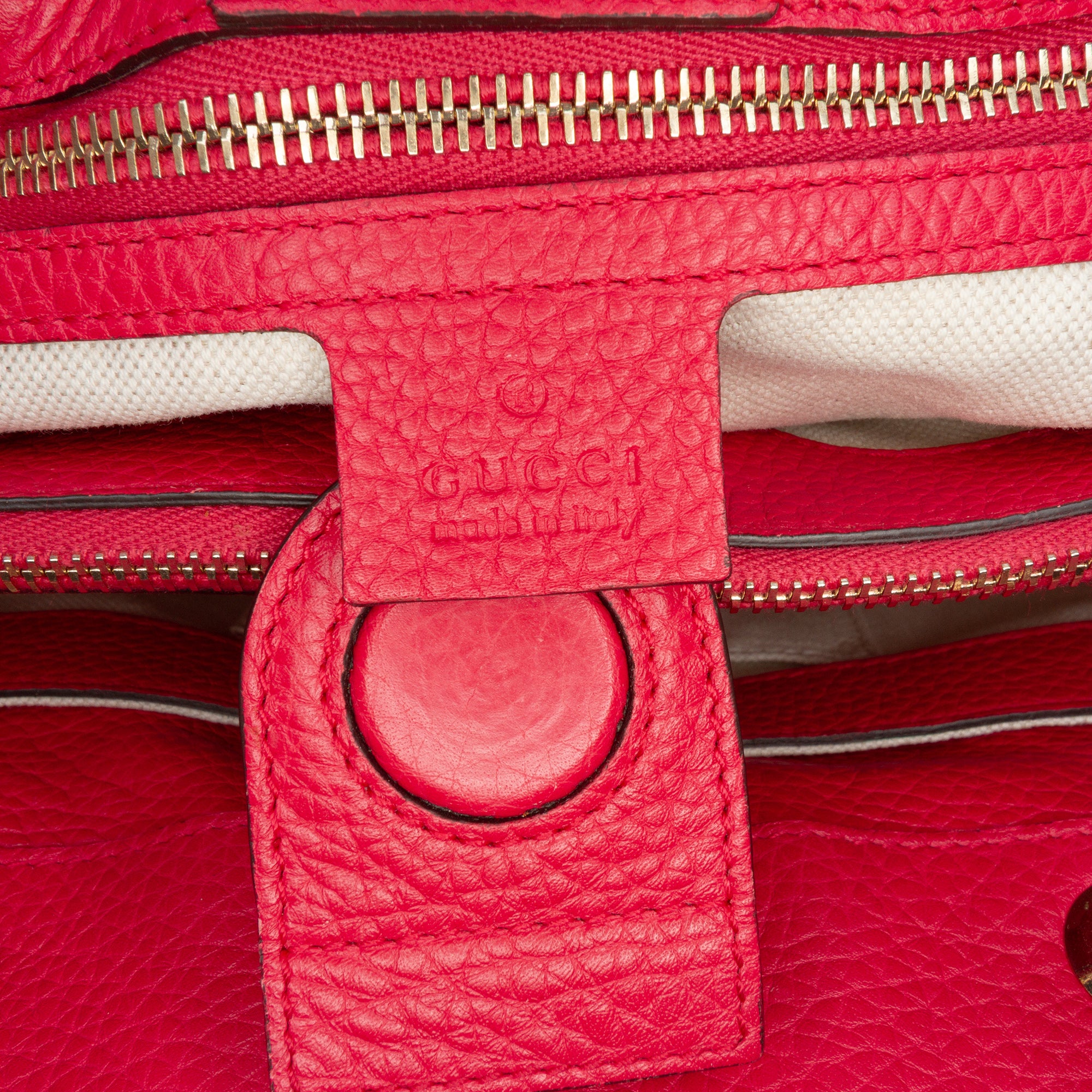 Medium Bicolor Calfskin Bamboo Shopper Satchel