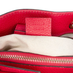 Medium Bicolor Calfskin Bamboo Shopper Satchel