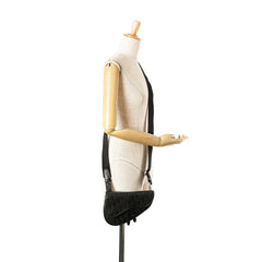 Oblique Perforated Calfskin Galaxy Saddle Bag