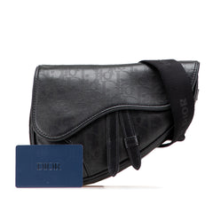 Oblique Perforated Calfskin Galaxy Saddle Bag