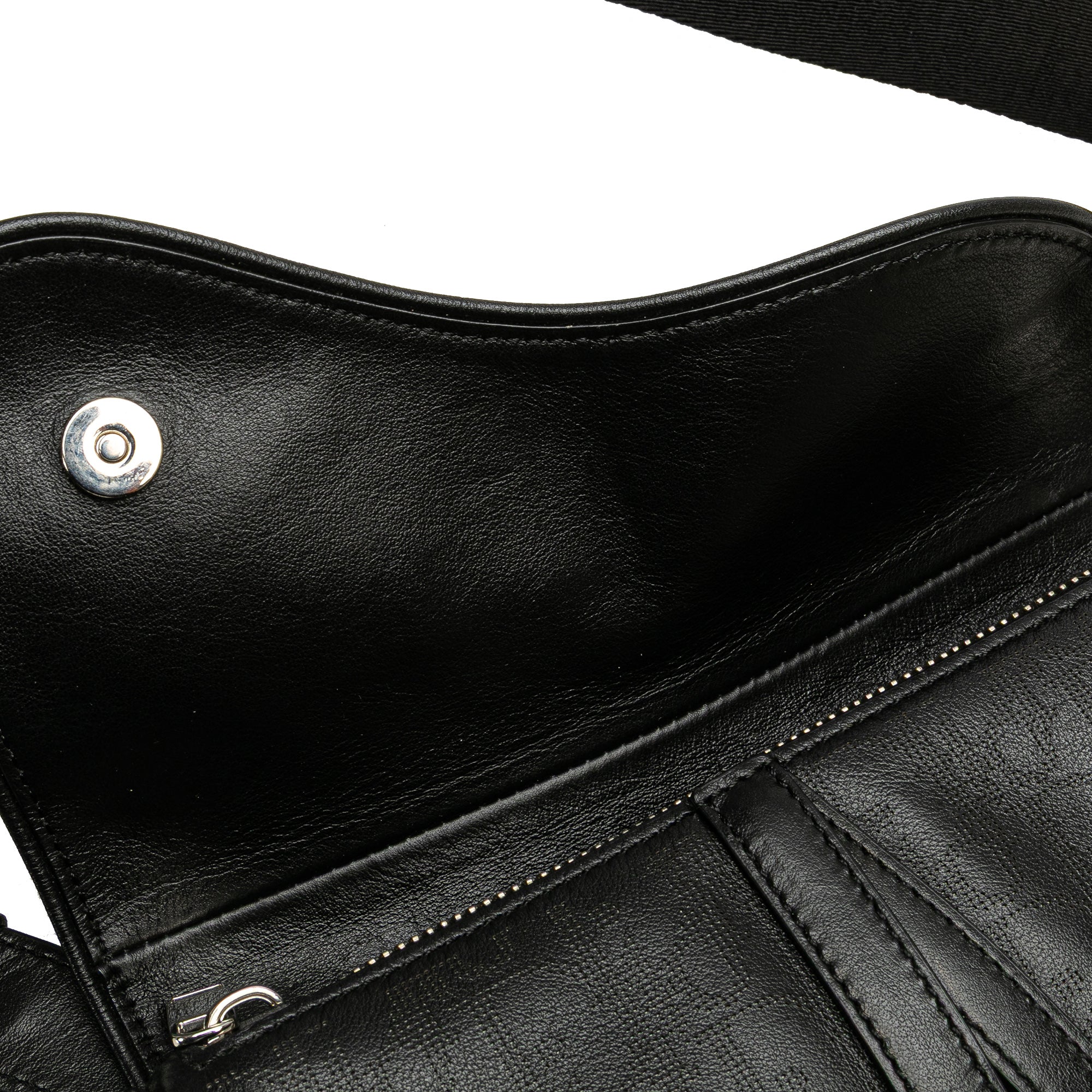 Oblique Perforated Calfskin Galaxy Saddle Bag