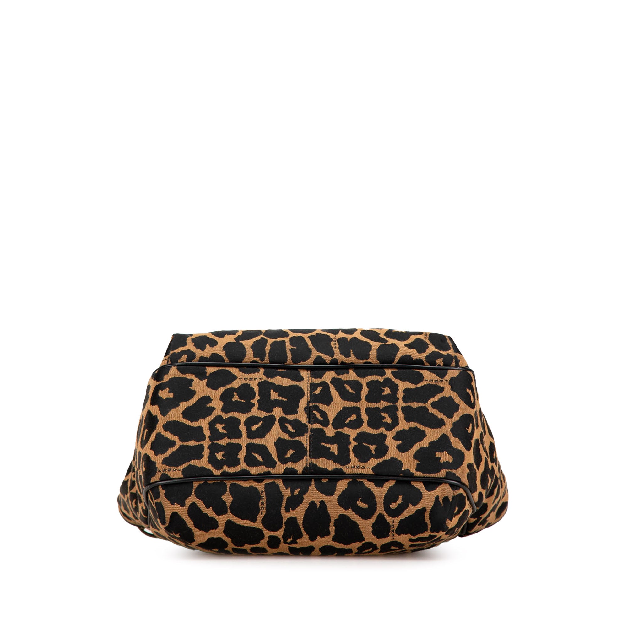 Leopard Print Canvas Shoulder Bag