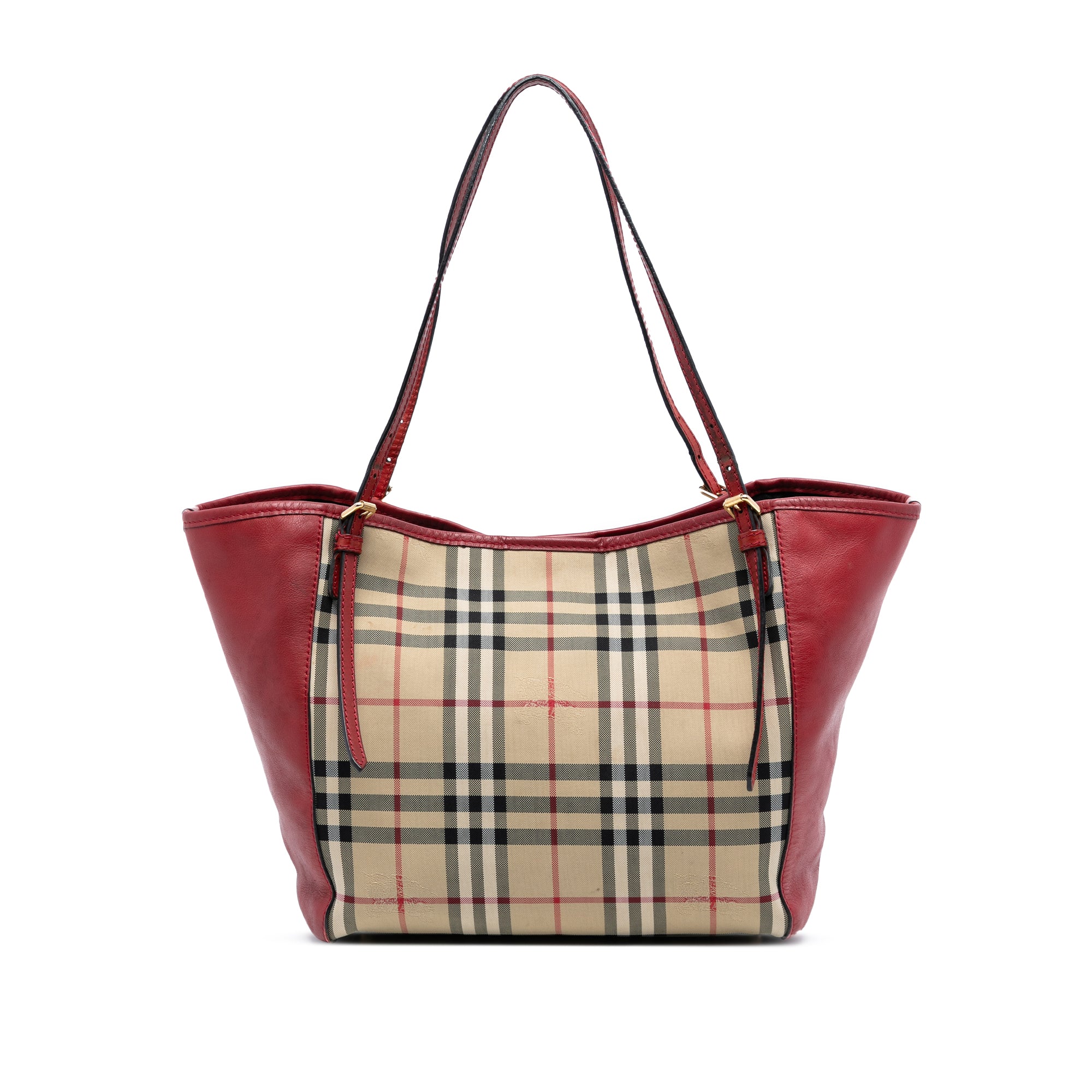 Small Haymarket Check Canvas and Leather Canterbury Tote