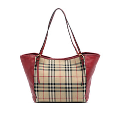 Small Haymarket Check Canvas and Leather Canterbury Tote