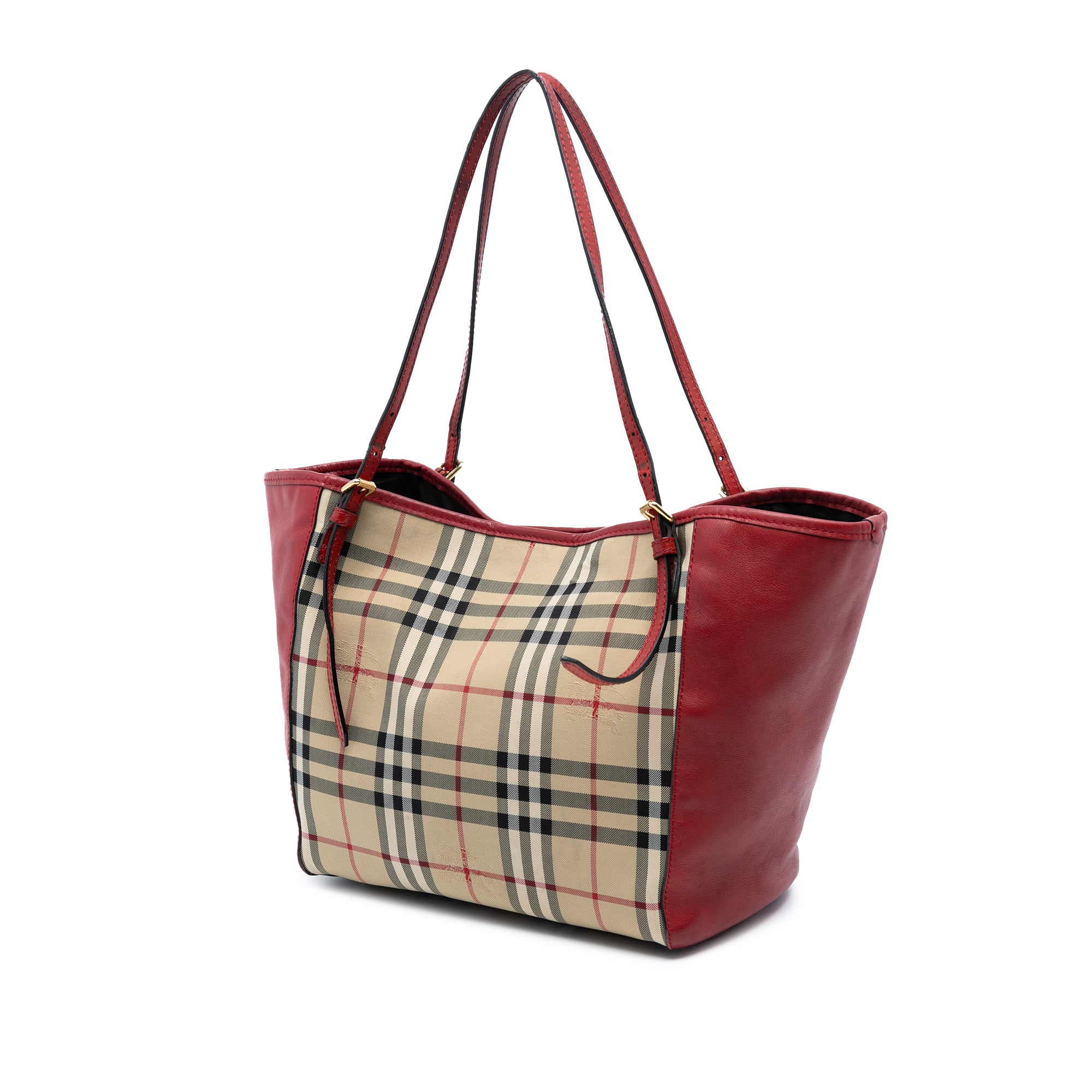 Small Haymarket Check Canvas and Leather Canterbury Tote