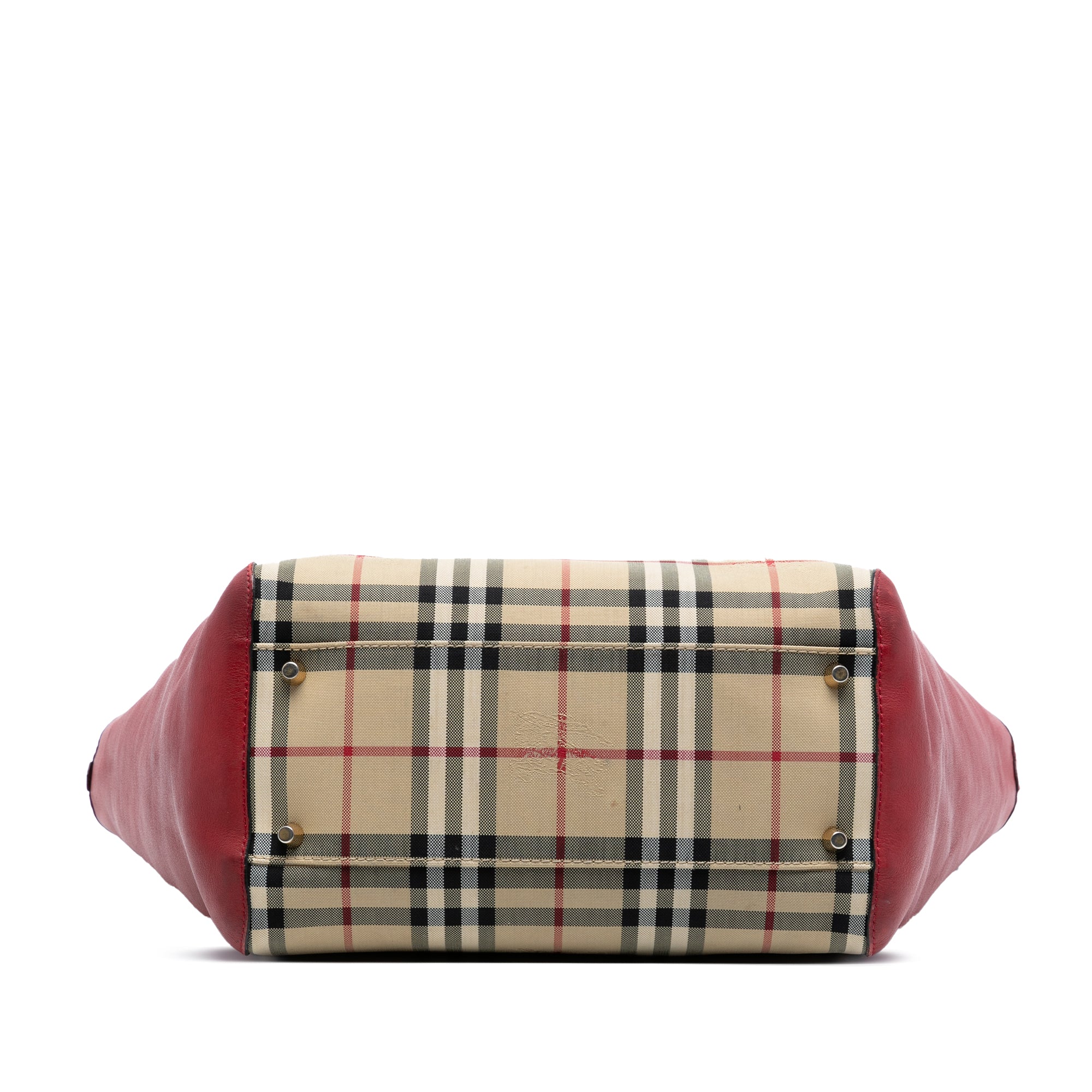 Small Haymarket Check Canvas and Leather Canterbury Tote