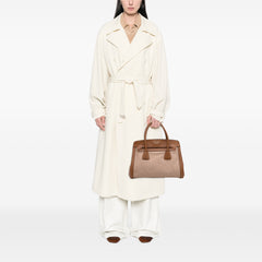 Saffiano Cuir Trimmed Canapa Satchel