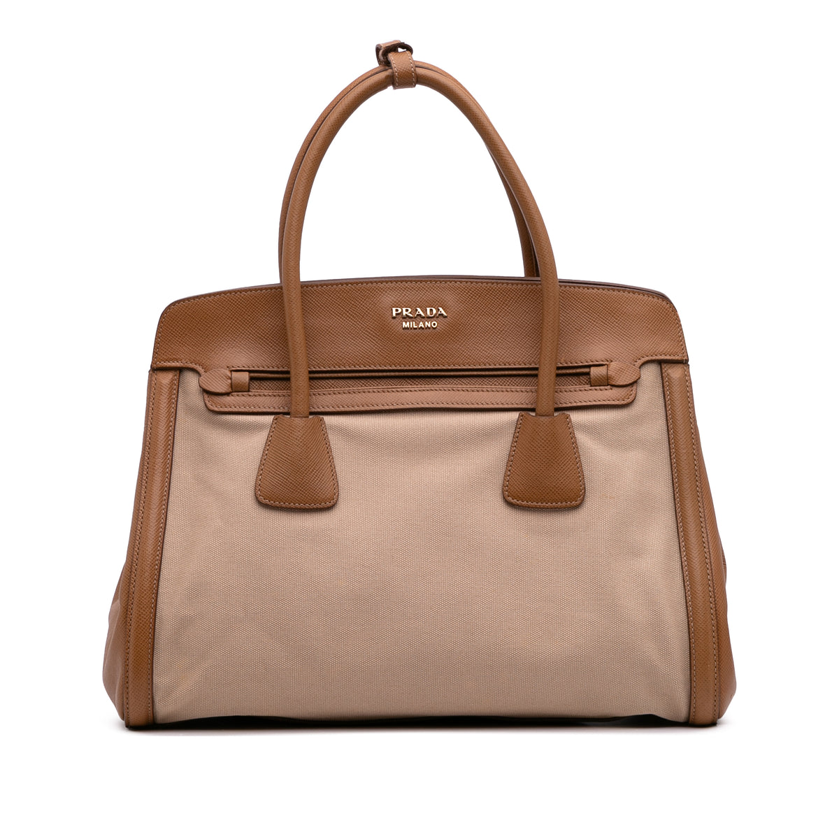 Saffiano Cuir Trimmed Canapa Satchel