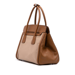 Saffiano Cuir Trimmed Canapa Satchel