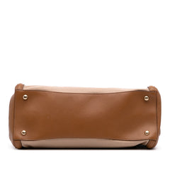 Saffiano Cuir Trimmed Canapa Satchel