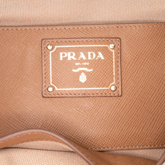 Saffiano Cuir Trimmed Canapa Satchel