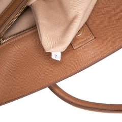 Saffiano Cuir Trimmed Canapa Satchel