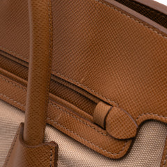 Saffiano Cuir Trimmed Canapa Satchel