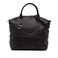 Large Leather GG Charm Dome Satchel