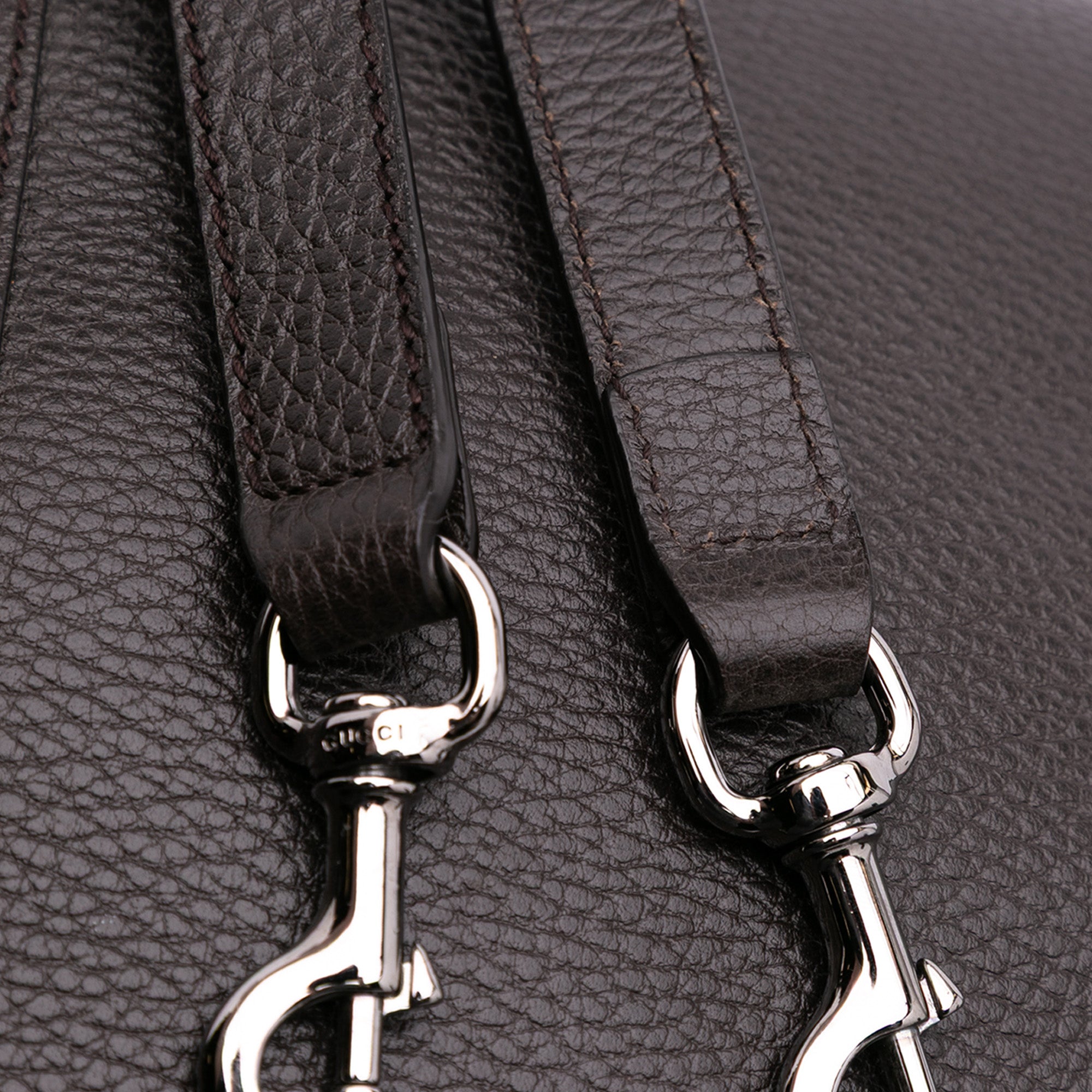 Large Leather GG Charm Dome Satchel