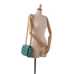 Nappa Intrecciato Padded Chain Cassette Satchel