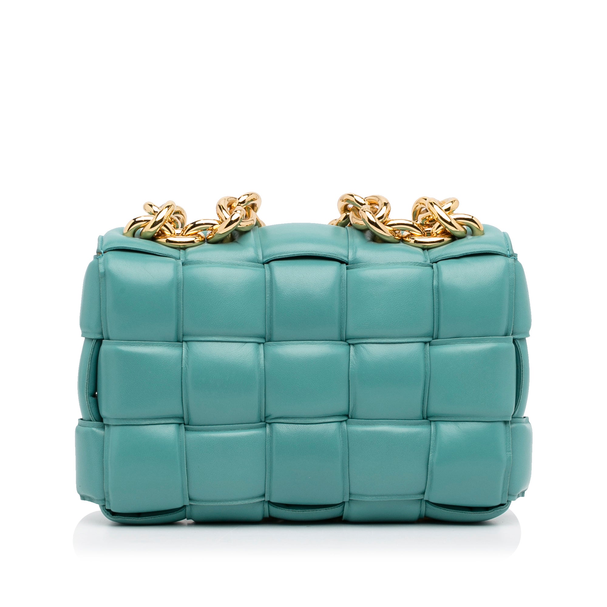 Nappa Intrecciato Padded Chain Cassette Satchel