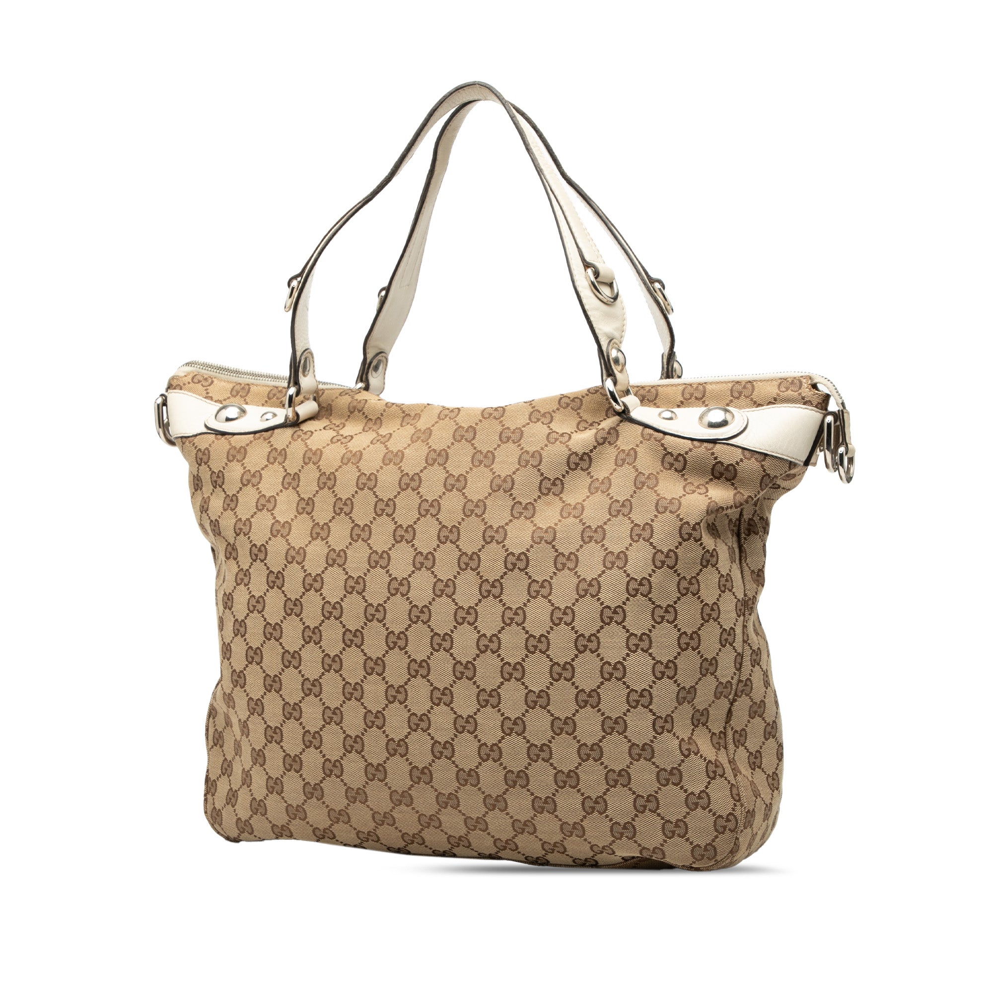 Large GG Canvas Icon Bit Satchel