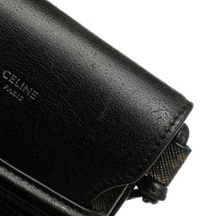 Triomphe Coated Canvas Phone Pouch Flap Crossbody