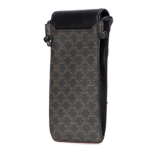 Triomphe Coated Canvas Phone Pouch Flap Crossbody