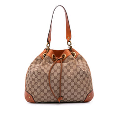 GG Canvas Nailhead Drawstring Hobo