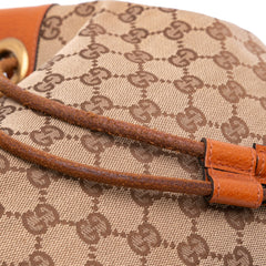 GG Canvas Nailhead Drawstring Hobo