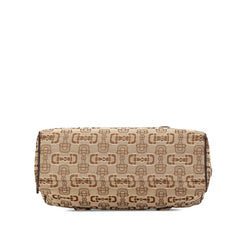 Canvas Horsebit Charmy Boston Bag