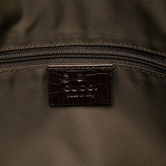 Canvas Horsebit Charmy Boston Bag