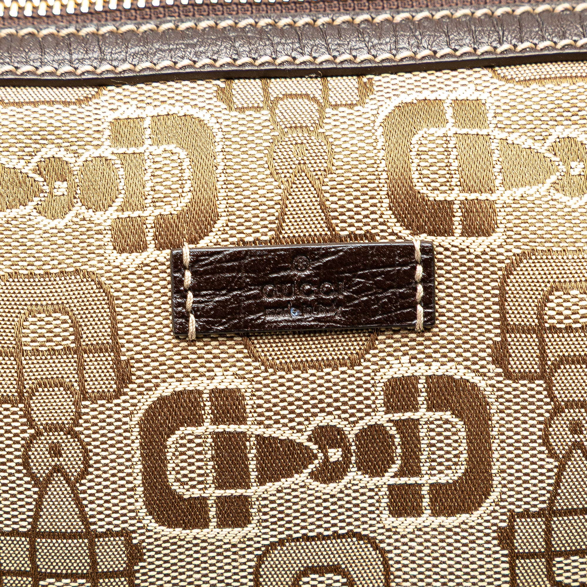 Canvas Horsebit Charmy Boston Bag