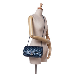 Quilted Glazed Calfskin Coco Pleats Flap