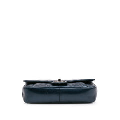 Quilted Glazed Calfskin Coco Pleats Flap