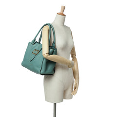 Medium Grained Calfskin Buckle Tote