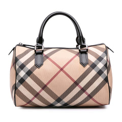 Supernova Check Coated Canvas Boston Bag